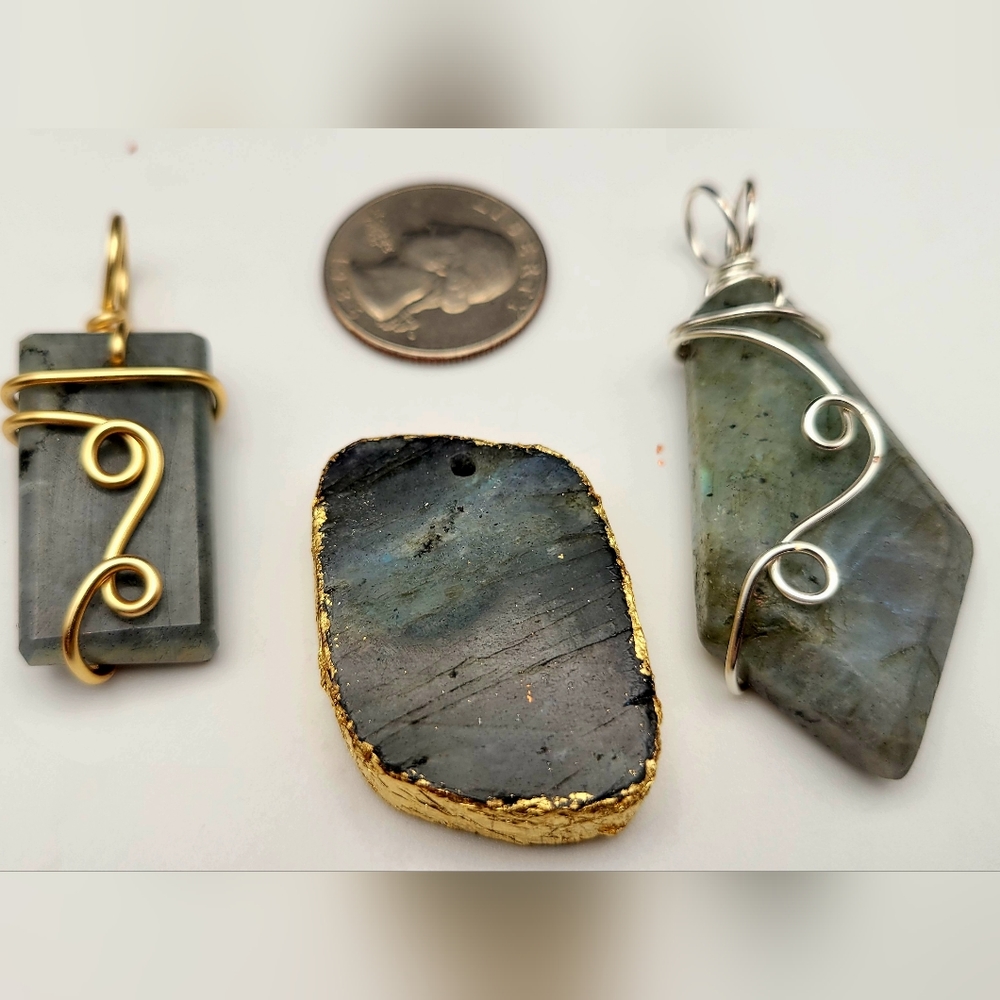Labradorite Crystals - pendants and necklaces